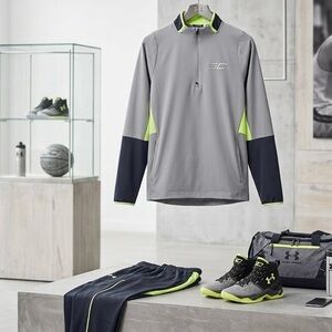 Stephen Curry Under Armour 1/4 Zip Basketball Shooting Jacket Mens Large